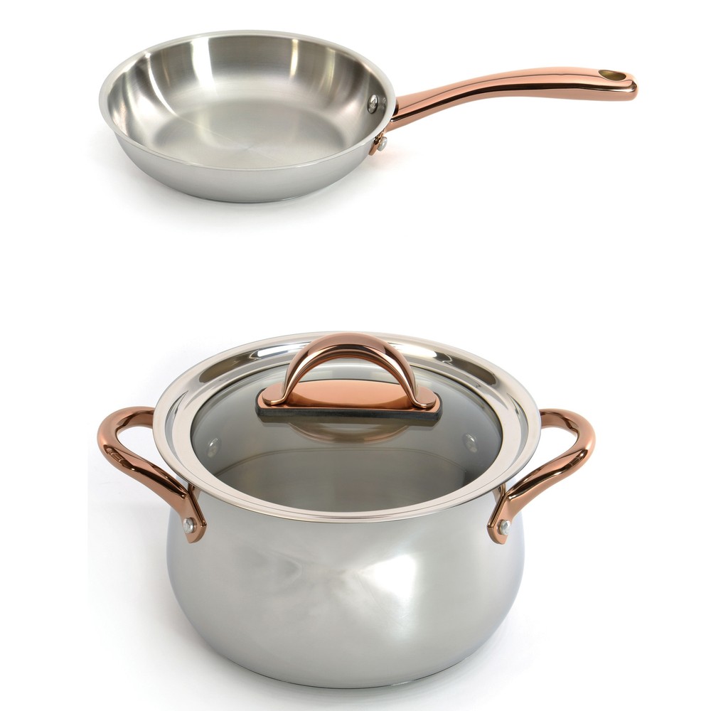 BergHOFF Ouro Gold 3pc 18/10 Stainless Steel Cookware Set,