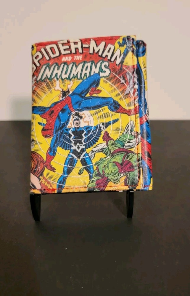 Marvel Spiderman Tri-fold Wallet Comic Design Simulated Leather