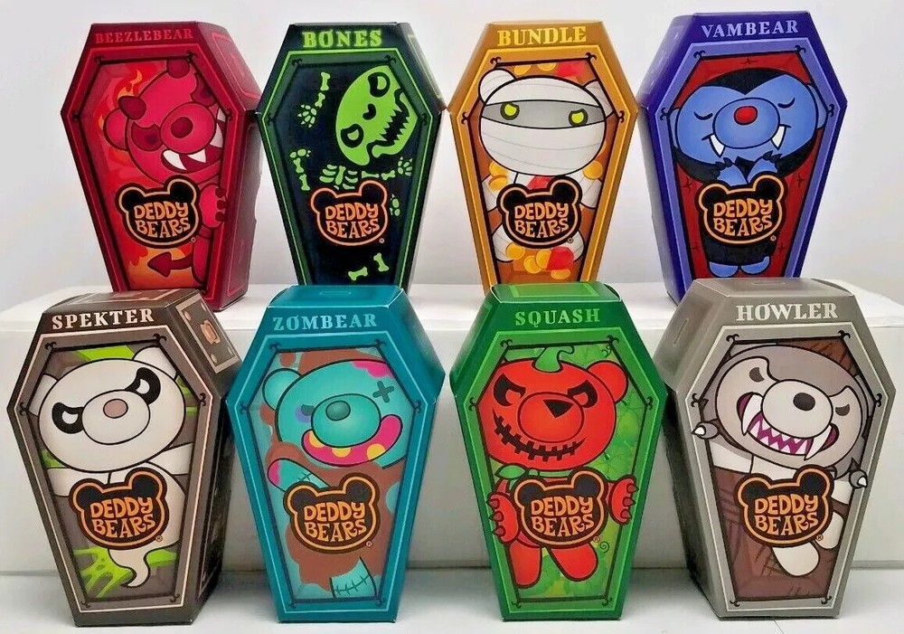 DEDDY BEARS PLUSH IN COFFIN NEW  IN BOX COLLECT THEM ALL