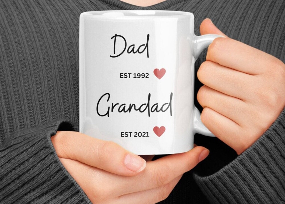 Grandad Mug Dad Est Grandad Est Dad Grandpa Gifts Idea Personalized Grandad