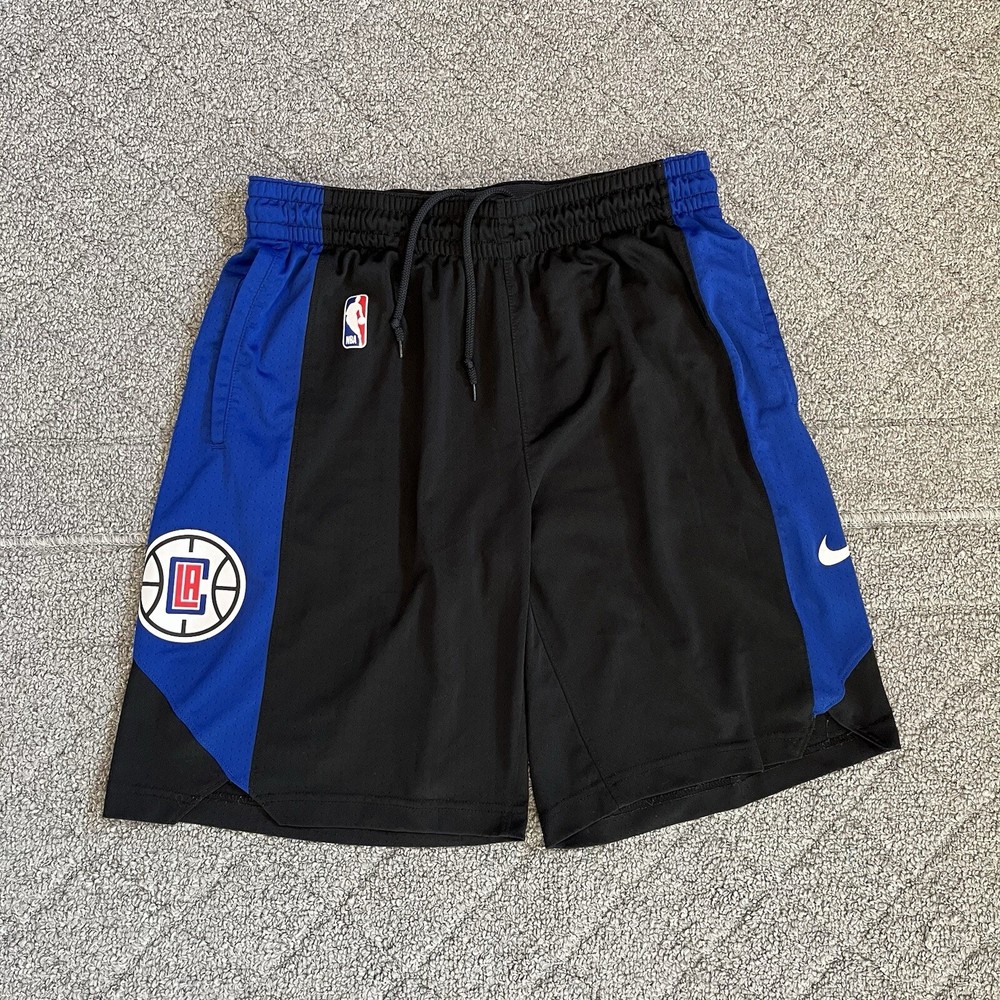 Pantalones Cortos Nike Dri Fit LA Clippers Pro Para Hombre Talla Grande Negro Azul Ventilado NBA