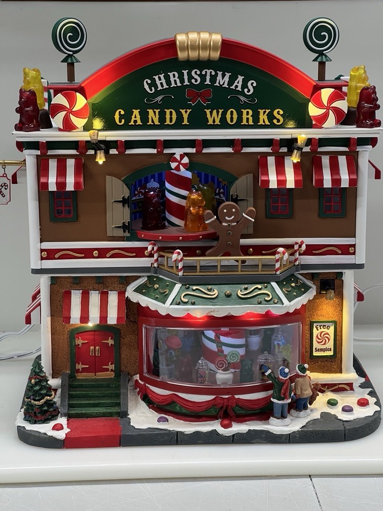 LEMAX Christmas Candy Works Animated Display with Lights Sound Motion 2016 Pristine