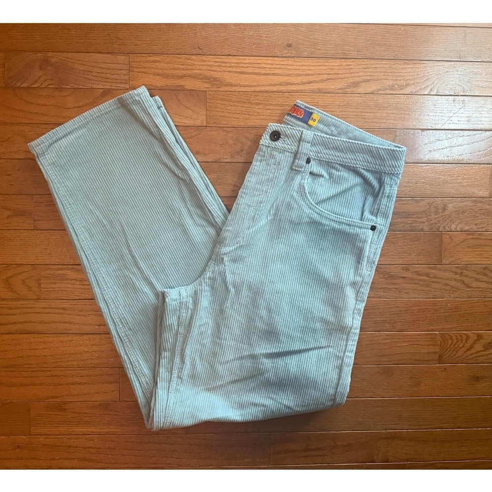Relaxed fit light blue corduroy pants size 30 100% cotton