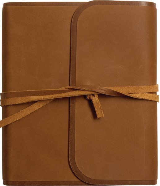 ESV Journaling Bible – Single-Column Edition in Brown Hardcover with Flap Strap