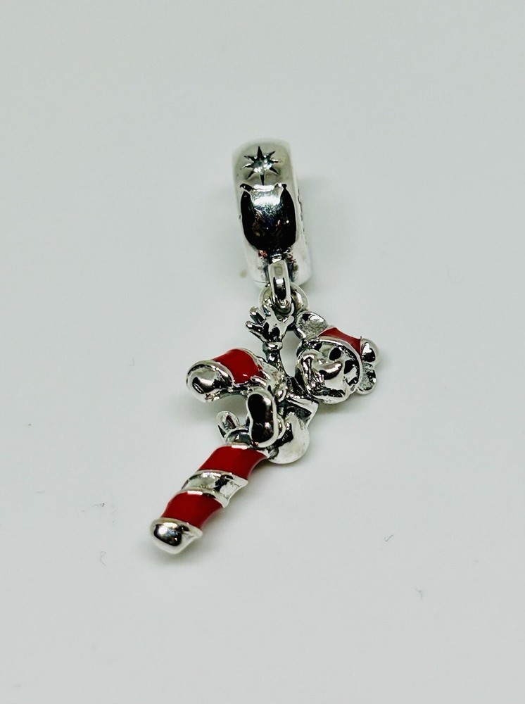 Pandora Mickey Mouse candy Cane Dangle Charm