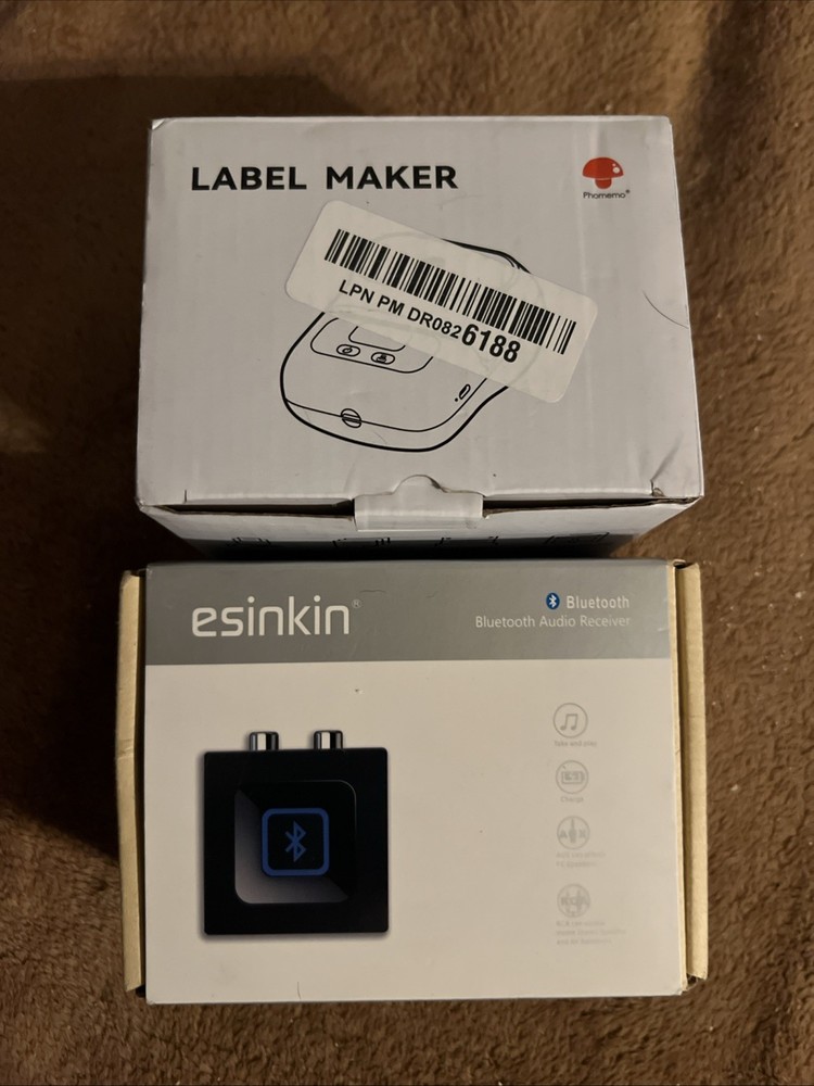 Esinkin Bluetooth Audio Adapter Receiver with Phomemo Label Printer  