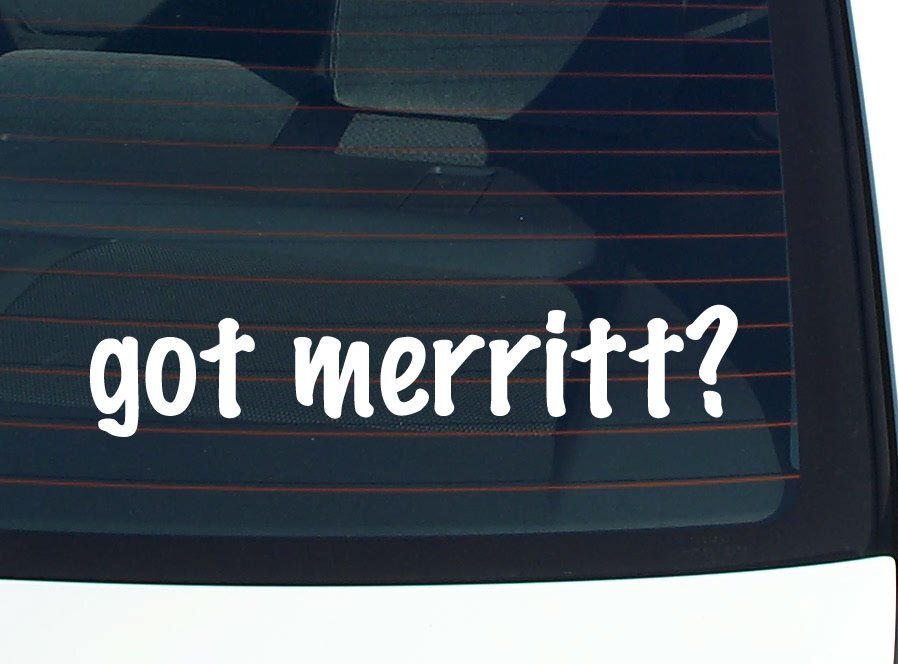 got merritt? CAR DECAL BUMPER STICKER VINYL FUNNY LAST NAME WINDOW PRIDE