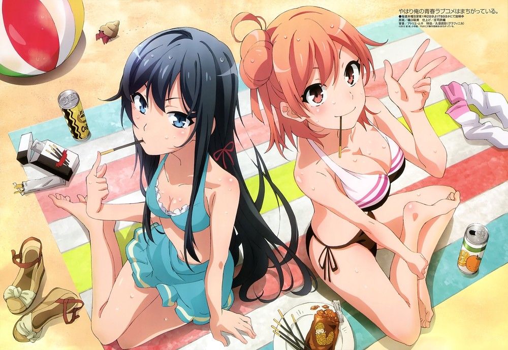 Anime Bikini Girls Yahari Ore No Seishun Love Comedy Playmat Gaming Desk Mat