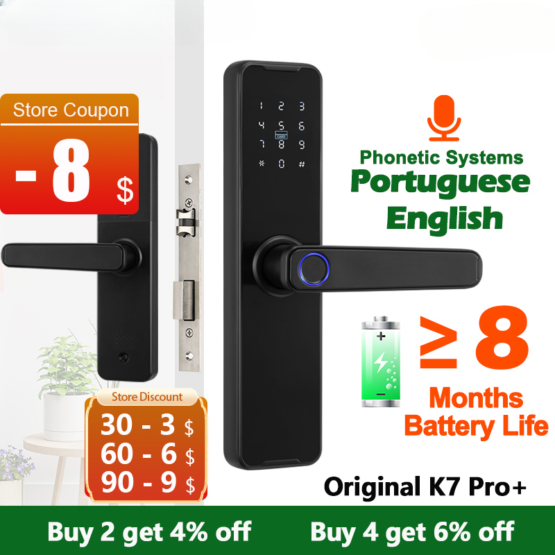 Smart Biometric Fingerprint Door Lock with Remote Unlocking-image