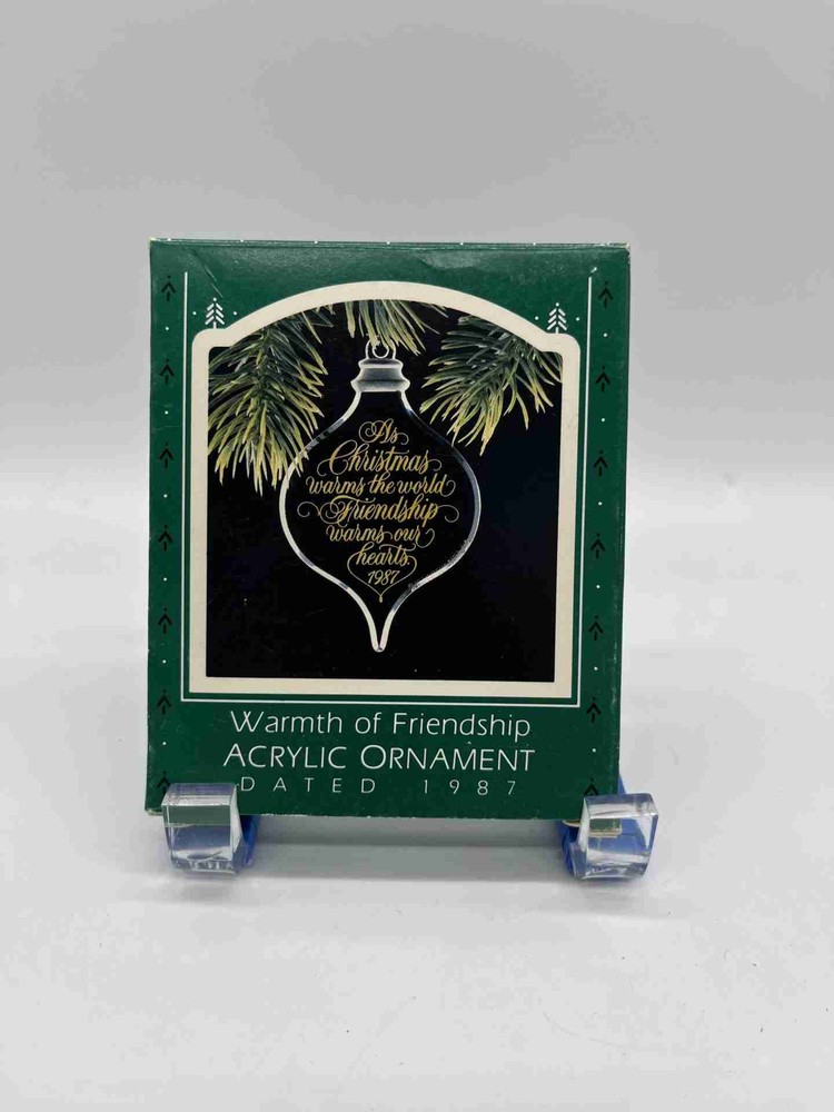 1987 Hallmark Keepsake Warmth of Friendship Acrylic Ornament