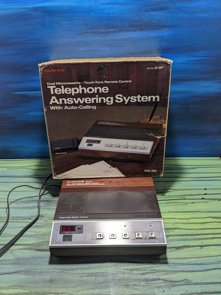 Radio Shack Duofone TAD-260 Duofone Dual Cassette Answering Machine minicassette
