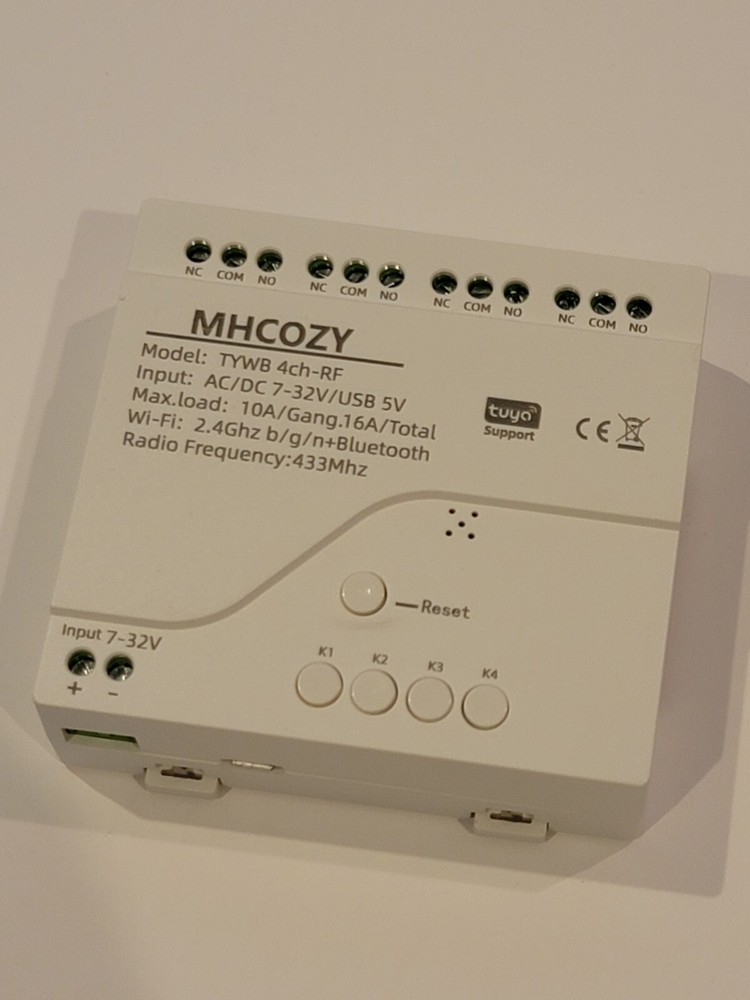 7-32V/USB 5V 4 Ch Smart WiFi Wireless Dry Contact Relay Switch Module Tuya App