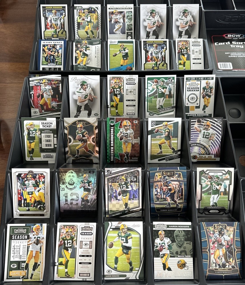 Aaron Rodgers 30-Card Lot Featuring Panini Illusions Optics Select Prestige Donruss NFL Collectibles