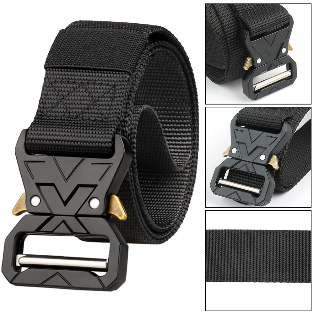 Men's Nylon Tactical Belt Alloy Buckle Quick Release Airsoft Training 1.5