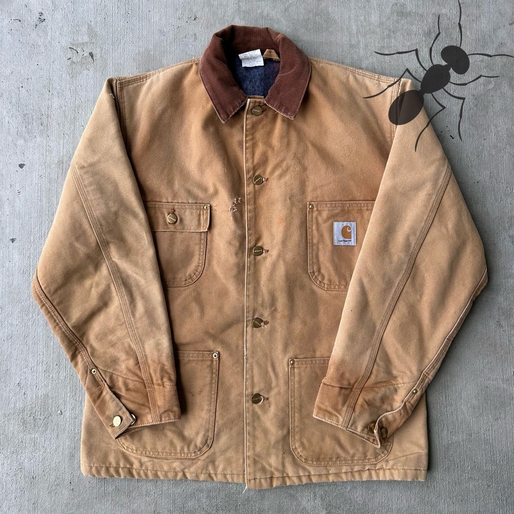 Vintage Y2K Carhartt brown chore work jacket retro style