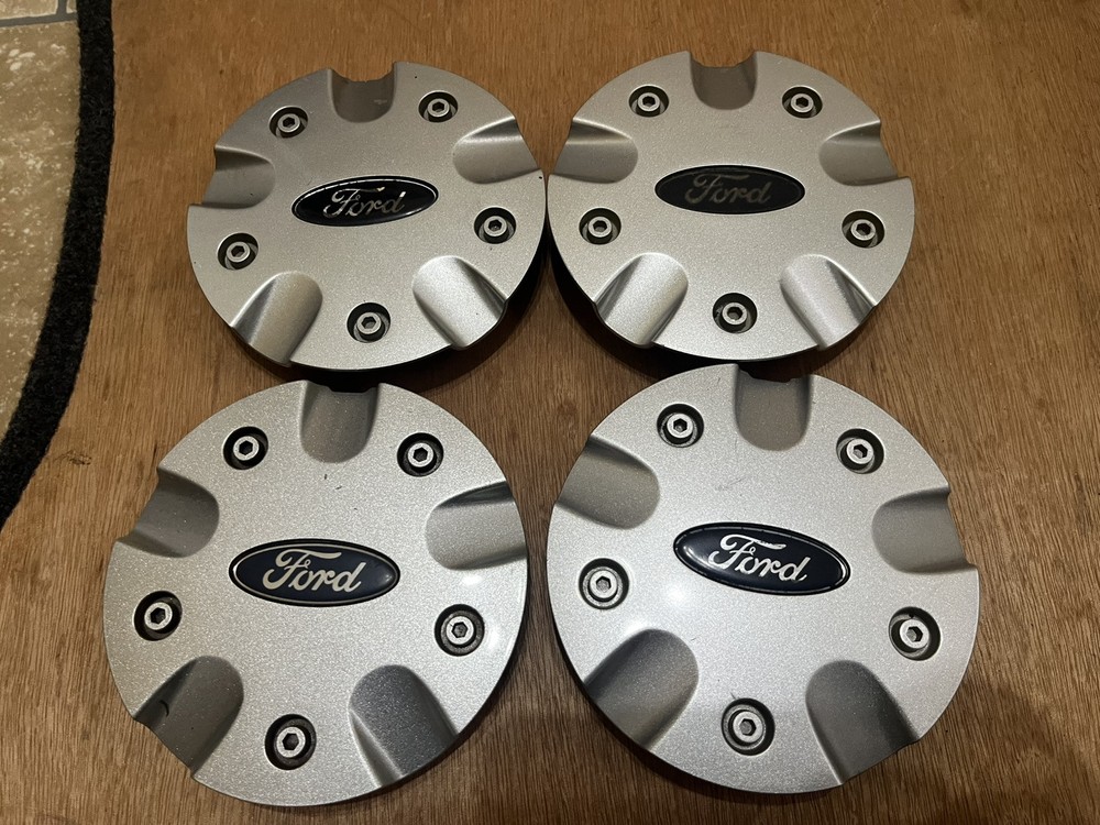 x4 Genuine Ford Focus Mk1 Alloy Wheel Centre Caps Set