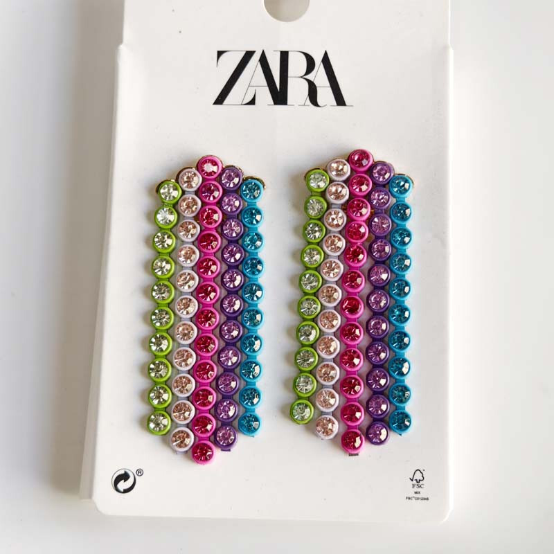 Zara Rhinestone Tassel Drop Earrings Statement Gift Fashion Women Party Jewelry