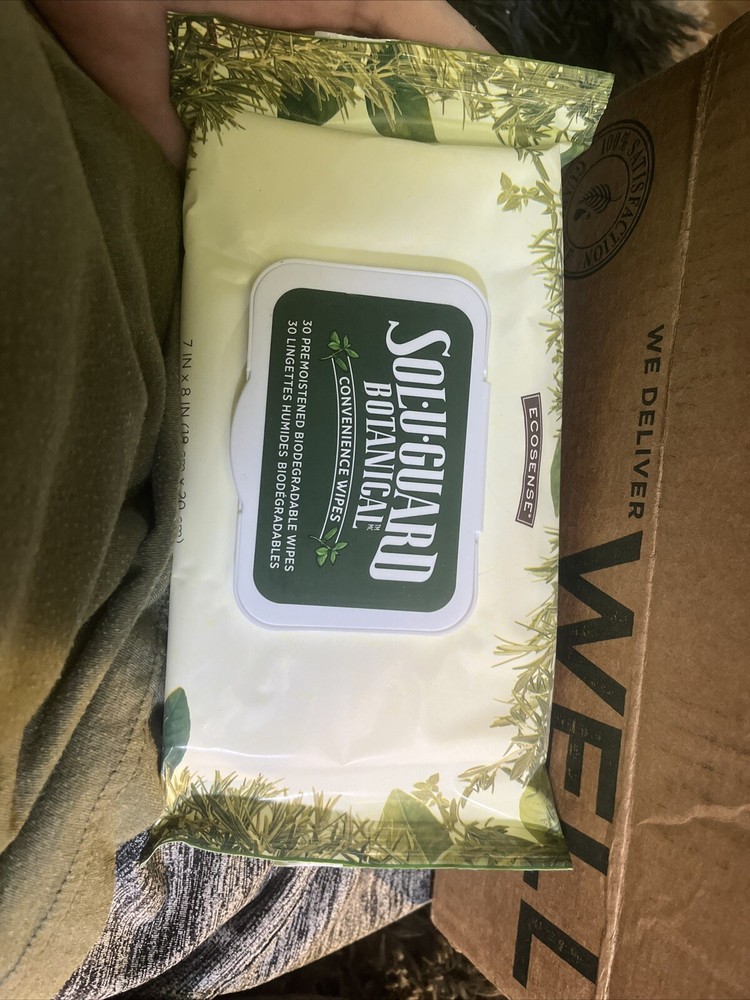 MELALEUCA SOL-U-GUARD Botanical Wipes Ecosense Biodegradable 30 Wipes/pk