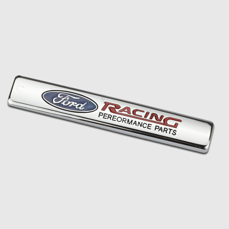 1 Ford Racing Side Fender Sticker for Ranger Everest Focus in Metal Finish  