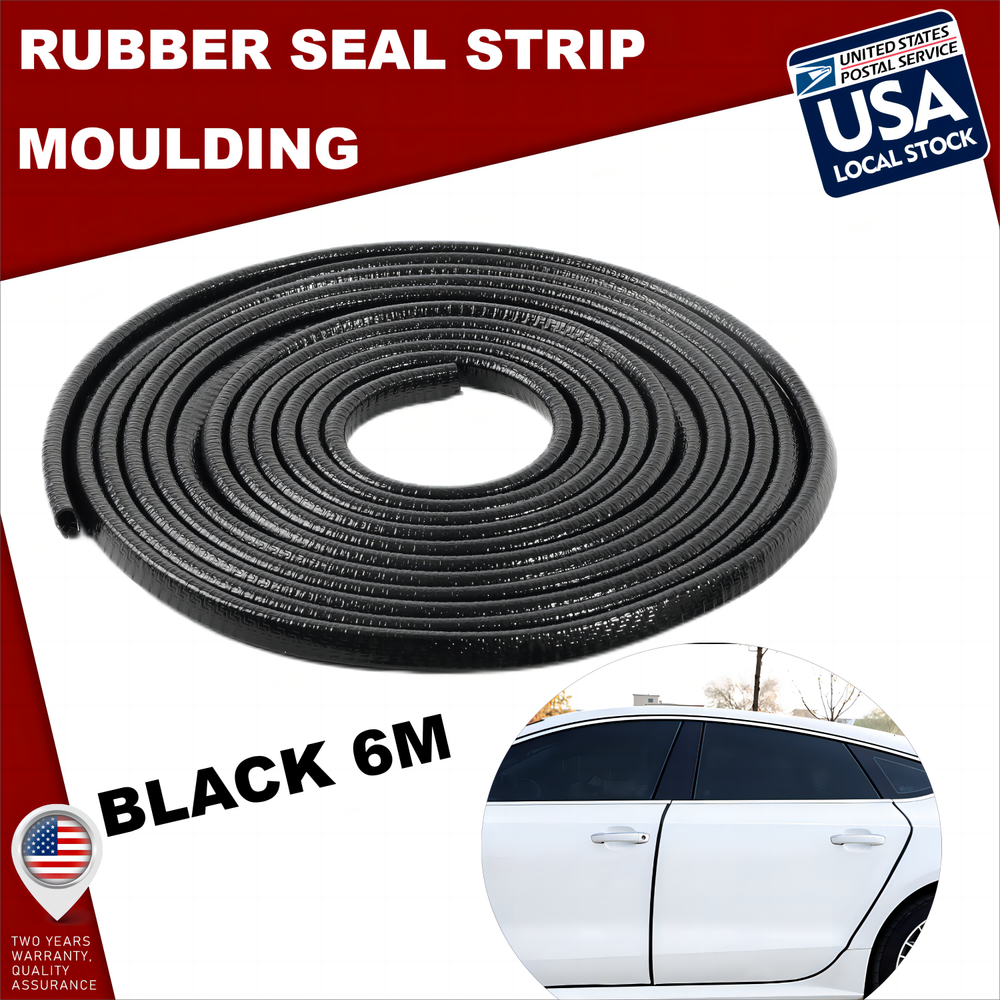 Black 20ft Car Door Edge U-Lock Rubber Seal Strip For 2014 Mazda 3/5/6/CX5/CX-9
