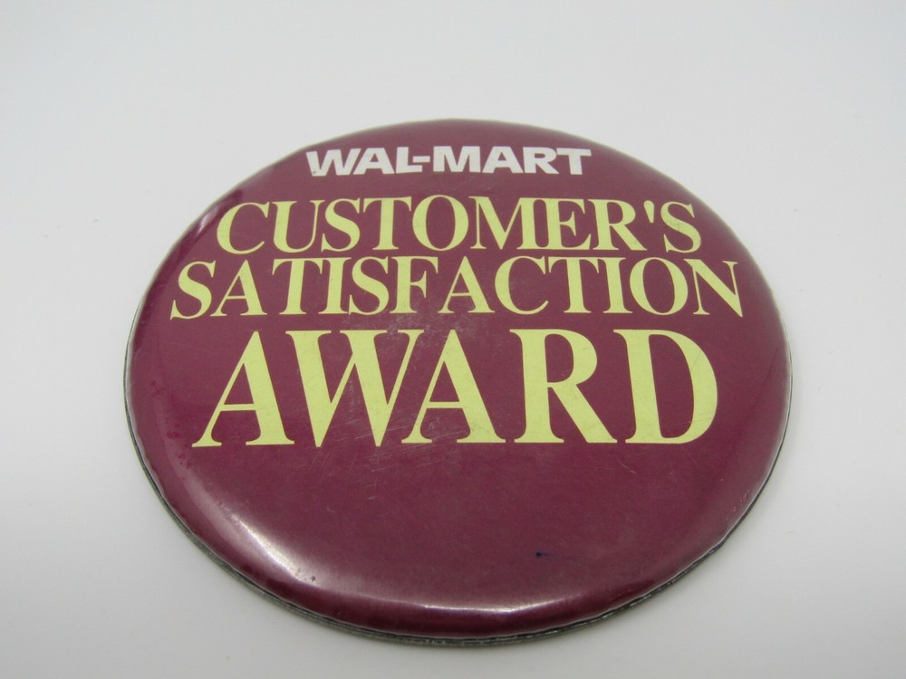 Walmart Customer Satisfaction Pin Button Vintage-image