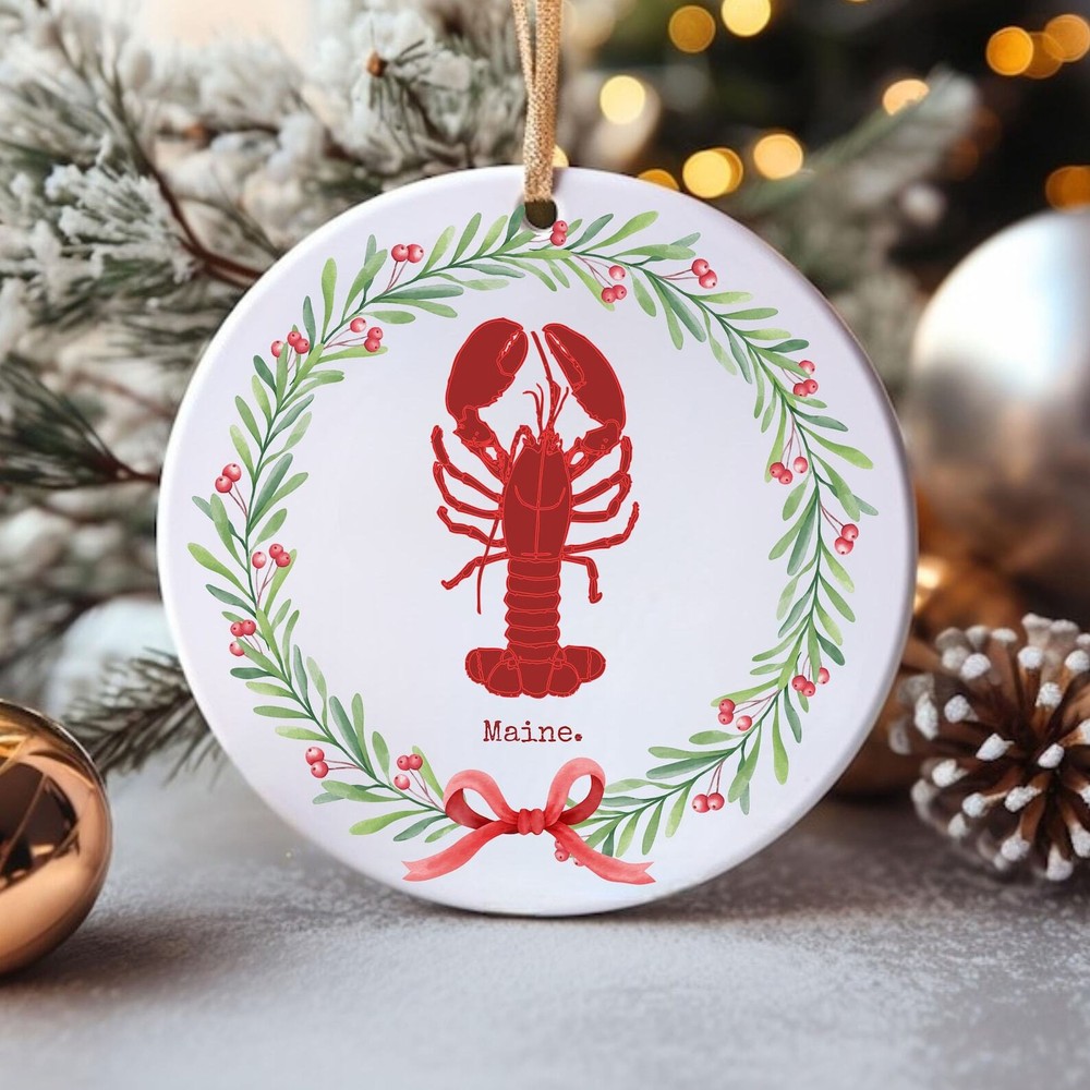 Maine Lobster Ornament Shapes Gift For Lobster Lover Seaside Souvenir Holiday