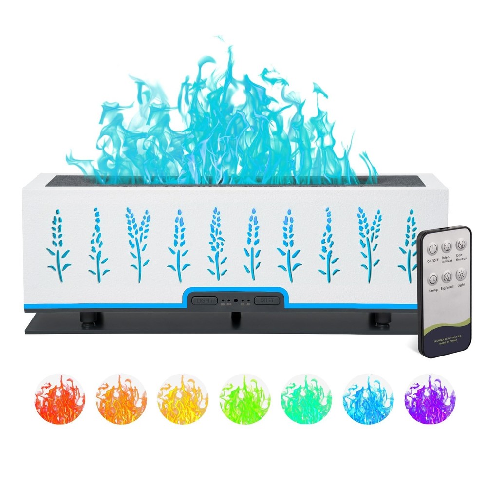 7-Color LED Flame Essential Oil Diffuser for Aromatherapy