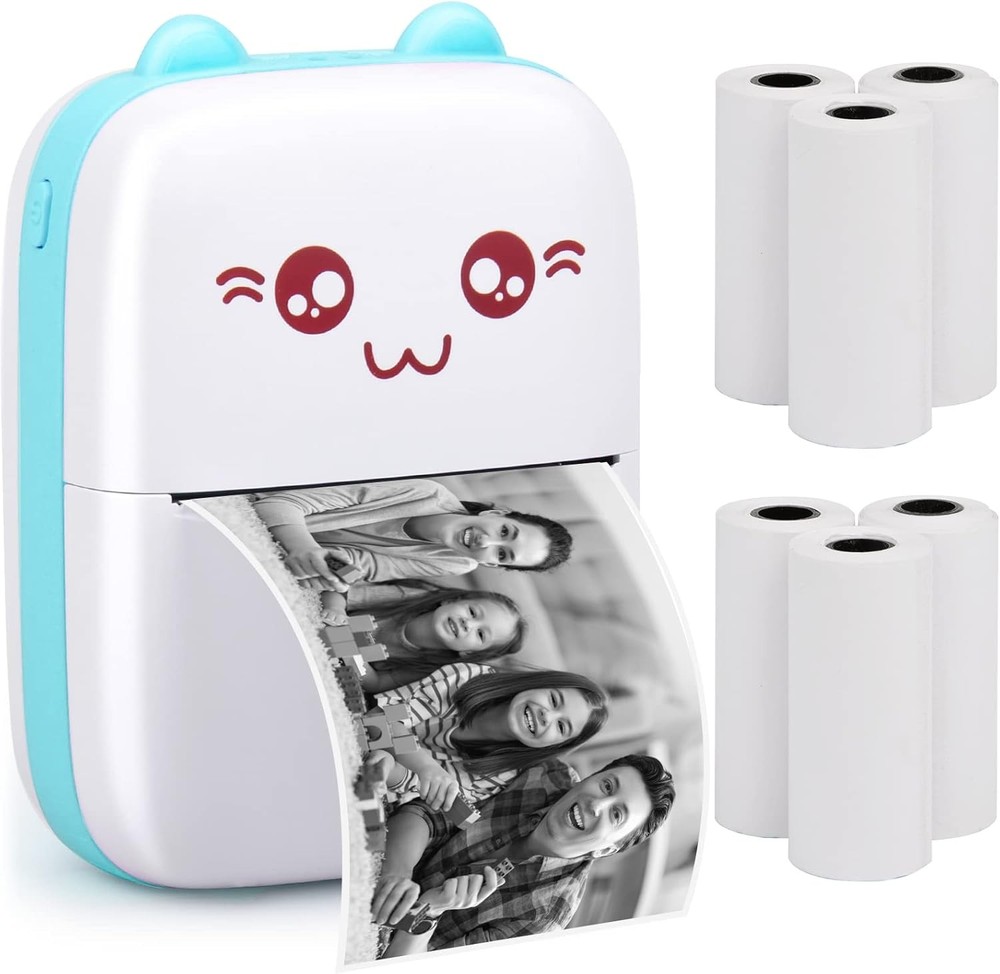 Mini Wireless Bluetooth Portable Thermal Printer in 6 Colors