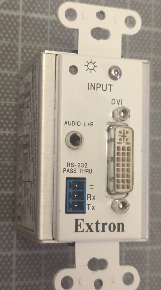 Extron DVI 201 AD Input Output RX TX RJ-45 Audio Connector RS-232 Wall Outlet