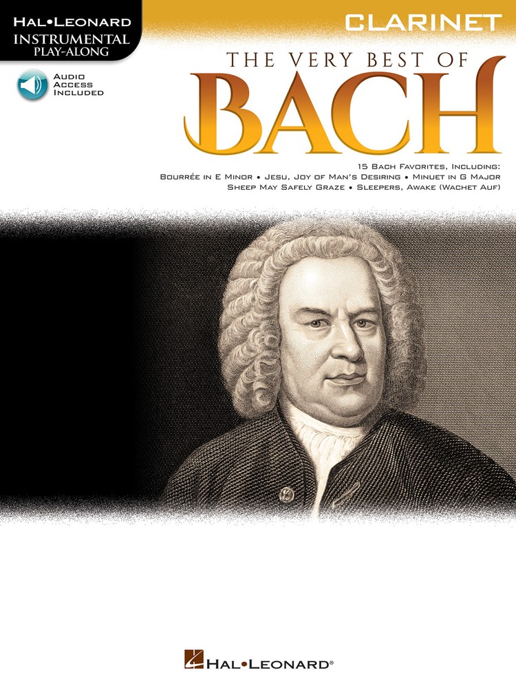 The Very Best of Bach for Clarinet Solo Sheet Music Play-Along Book Online Audio
