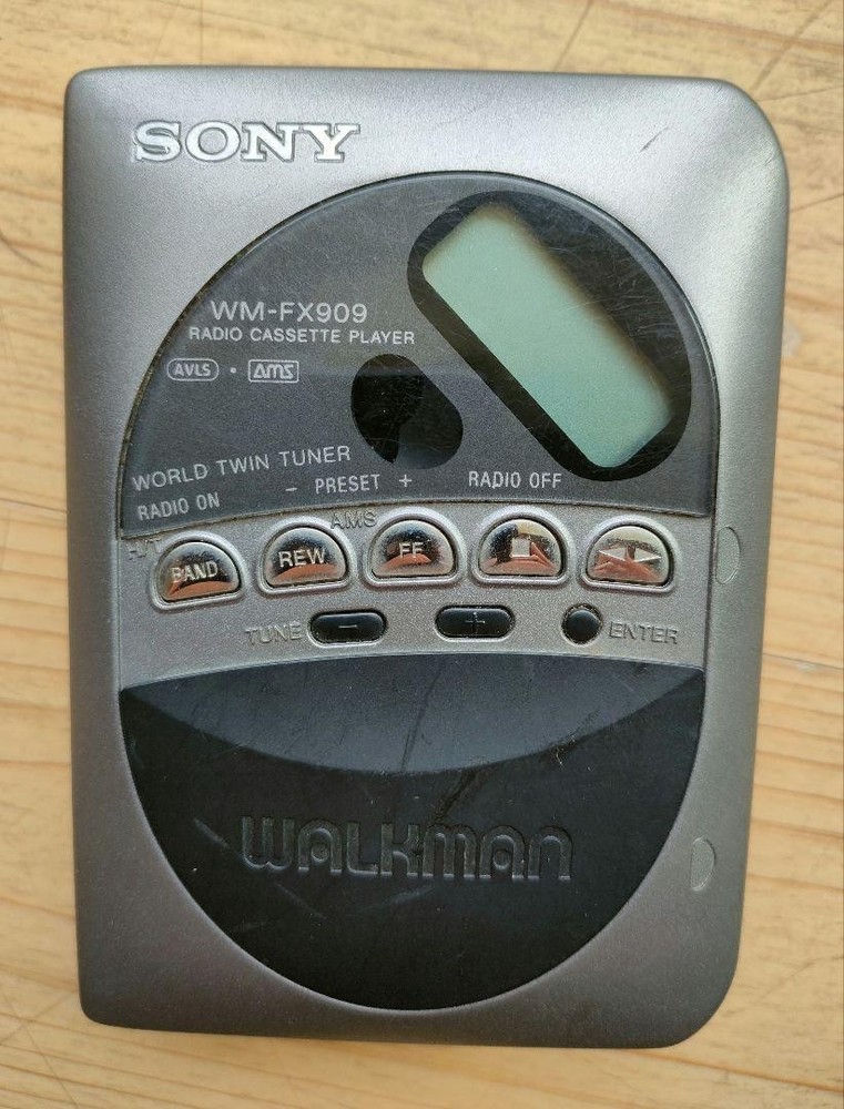 Vintage SONY WM-FX909 Cassette Walkman with FM Radio Portable Retro Audio Player