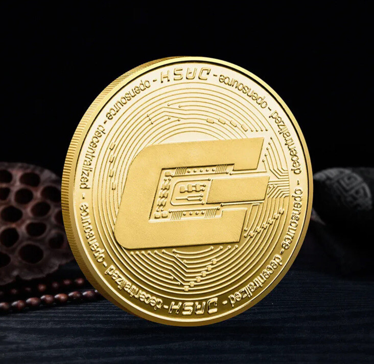 DASH | Cryptocurrency Crypto Virtual Currency | Gold Plated Coin-image