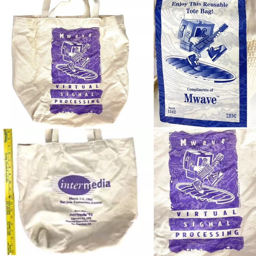 Mwave Virtual Signal Processing IBM Inter Media '94 Computer Trade Show Tote Bag