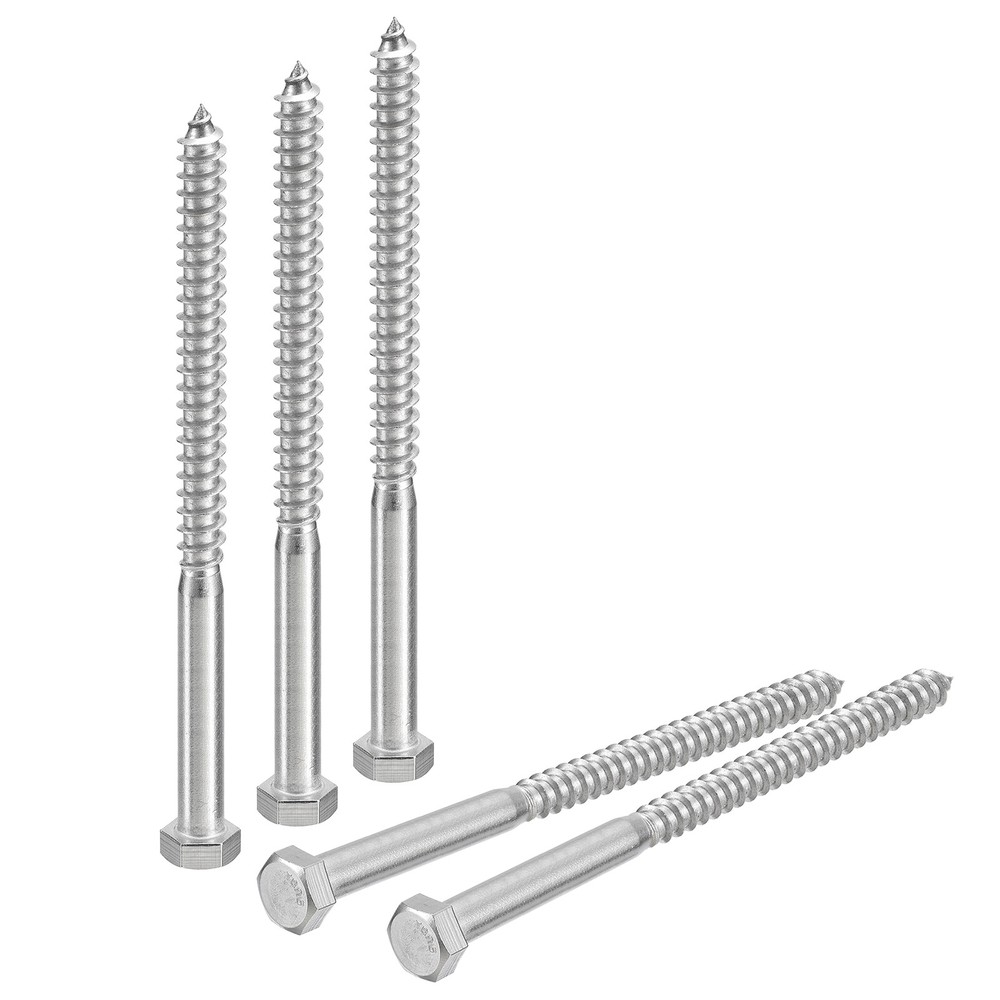 Hex Head Lag Screws Bolts, 10pcs 3/8