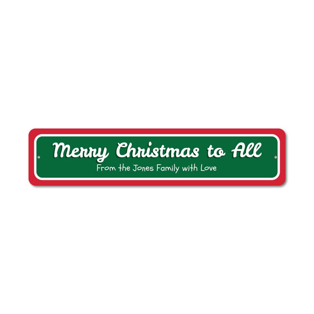 Merry Christmas Sign, Custom Merry Christmas To All Sign