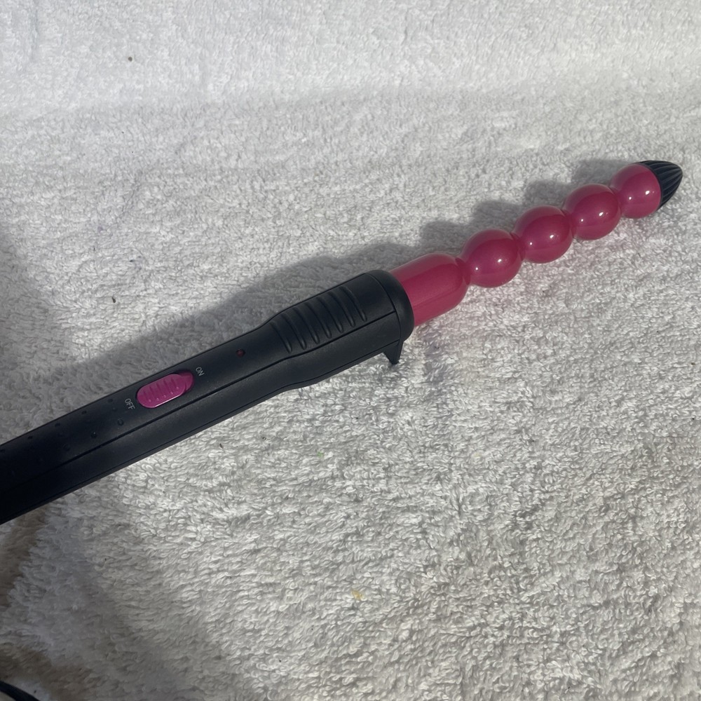 Westinghouse Ball Spiral Curling Wand Ceramic Tourmaline Pink NO GLOVE