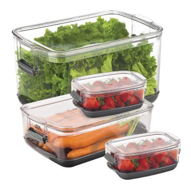 Progressive 1217456 Produce ProKeeper Food Storage Container - 4 Piece