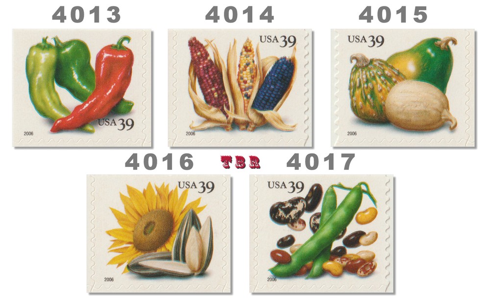 4013-17 4014 4015 4016 4017 American Crops Singles from Vending BK302 - Buy Now-image