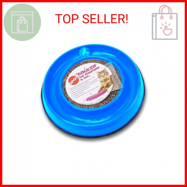 LED Light Up Interactive Rockin' Cat Scratcher Toy for Cats & Kittens