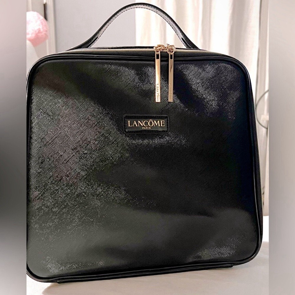 Lancôme Travel Cosmetic Bag Small Black Carry On Bag Personal Care Bag