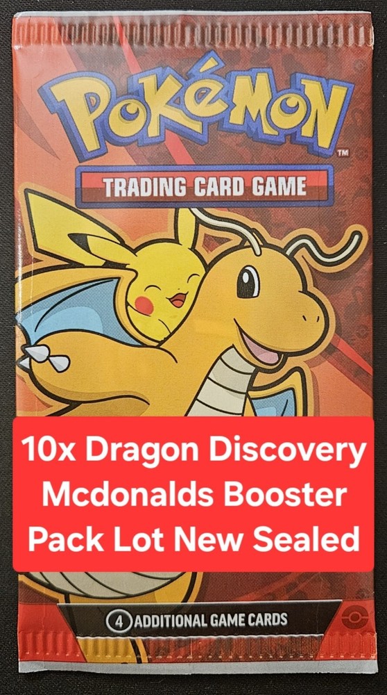 10x Pokémon Dragon Discovery McDonalds Promo Sealed Booster New Factory Sealed