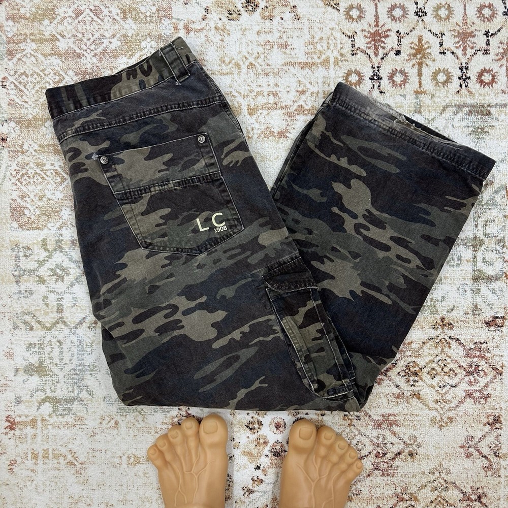 Vintage Camo Jeans Y2K 00s style USA Grunge Crazy Fit Archive Japanese Style