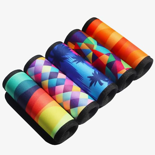 5 Pack Neoprene Luggage Handle Wraps for Suitcase Travel Luggage Multi-Color