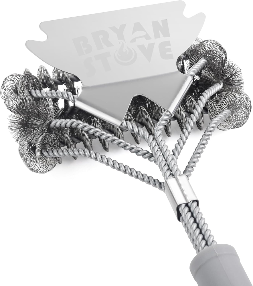 Stainless Steel Bristle-Free Grill Brush Scraper 18 Inch for BBQ Grates Cleaning