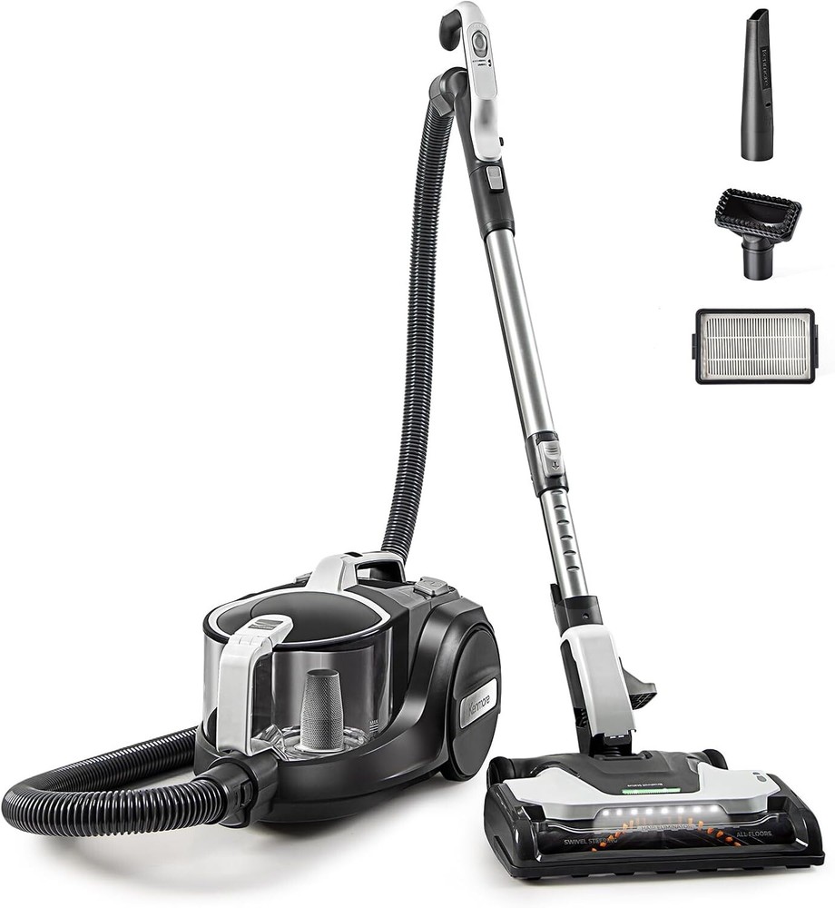 Powerful DC5070 500 Series Bagless Canister Vacuum with Hair Eliminator Brushroll and Dual Motors