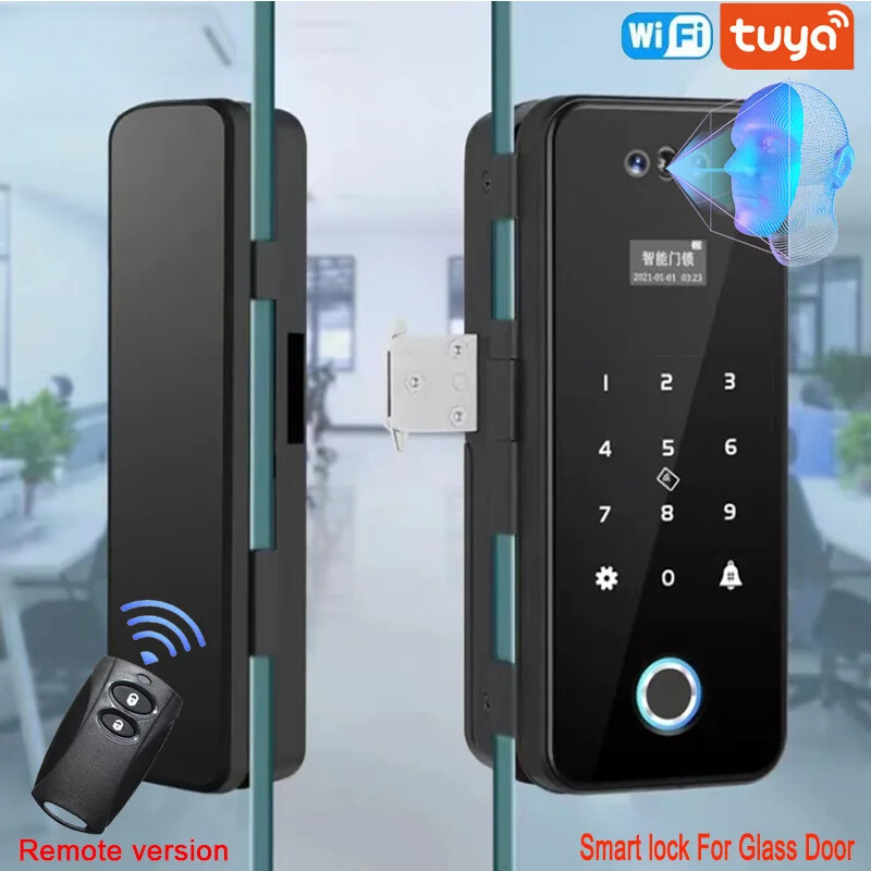 Smart 3D Face Recognition Lock with Infrared Sensor Tuya WiFi Biometric Access-image