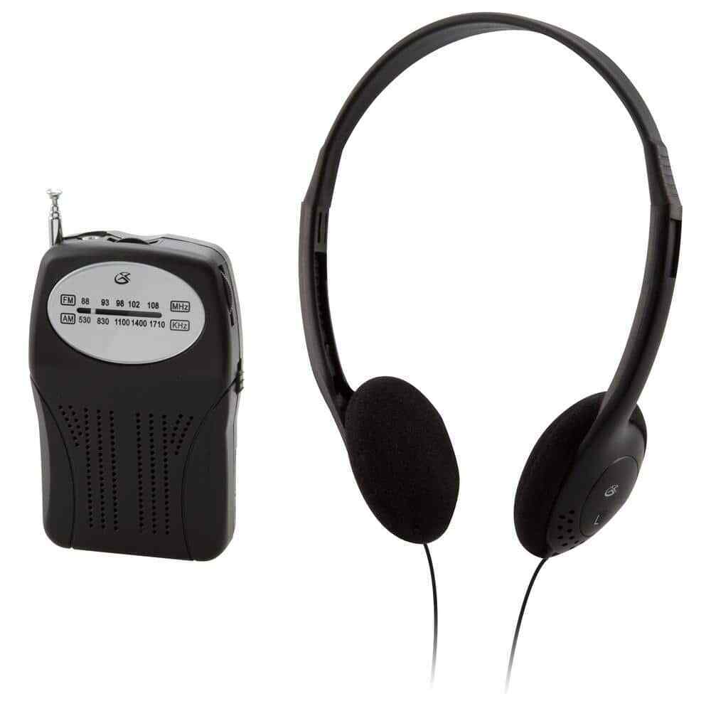Portable AM/FM Radio Headphones
