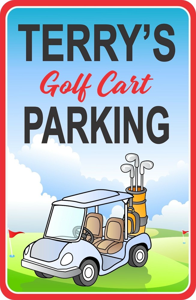 Custom Golf Cart Parking Sign for PGA Fans & Golf Lovers-image