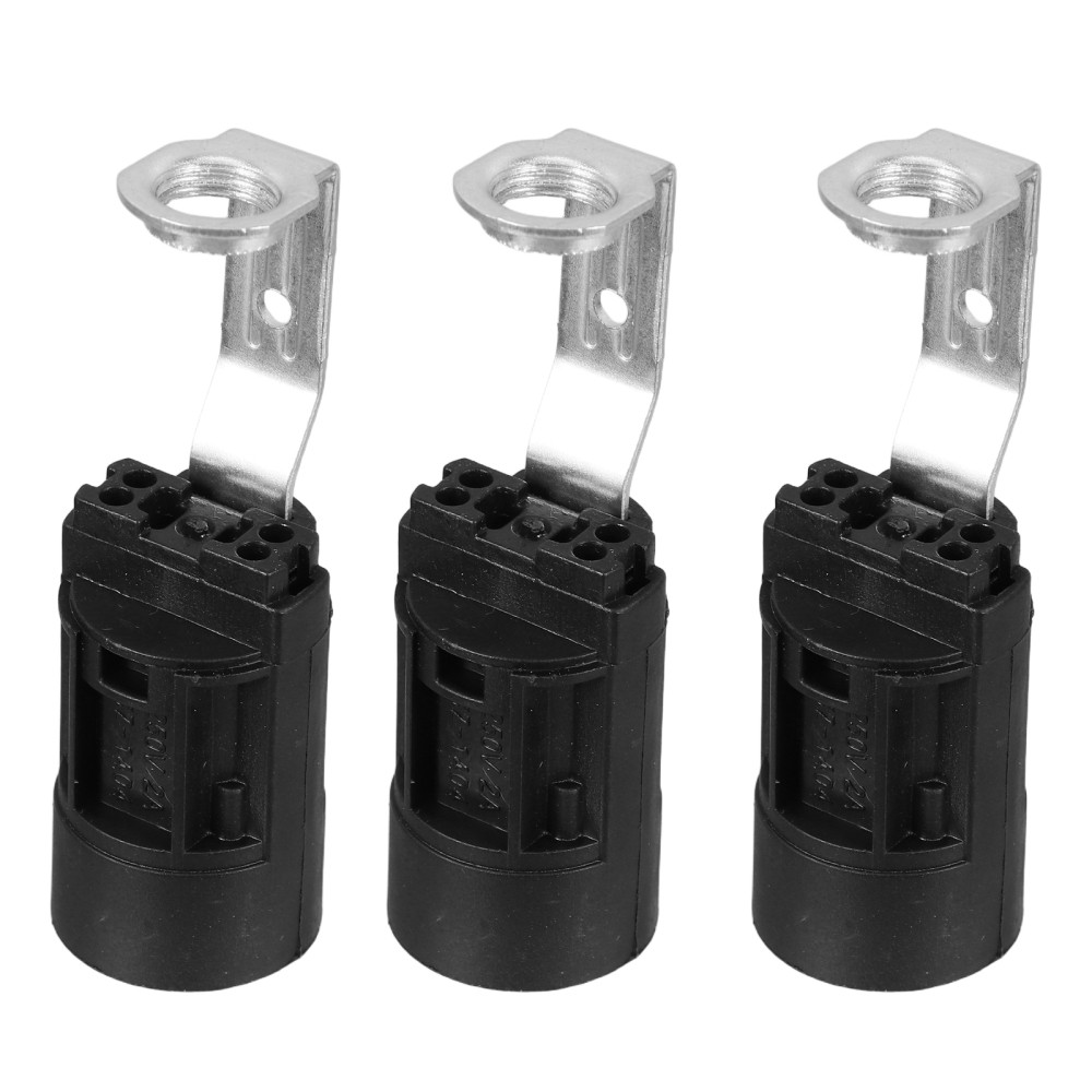 3Pcs Screw Base Light Bulb Holder Vintage Lamp Socket Replacement Parts