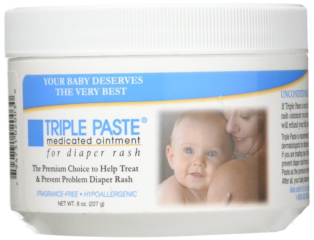 Triple Paste Medicated Diaper Rash Cream for Babies Hypoallergenic Ointment
